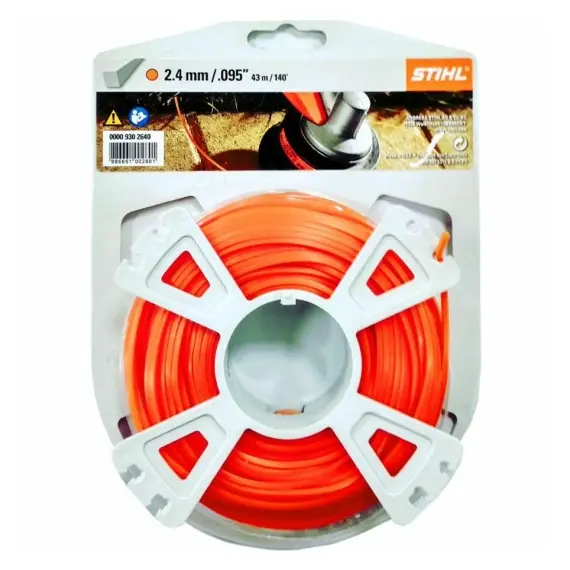 Косильная струна STIHL 2,4мм*41м квадратная (00009302640), фото 